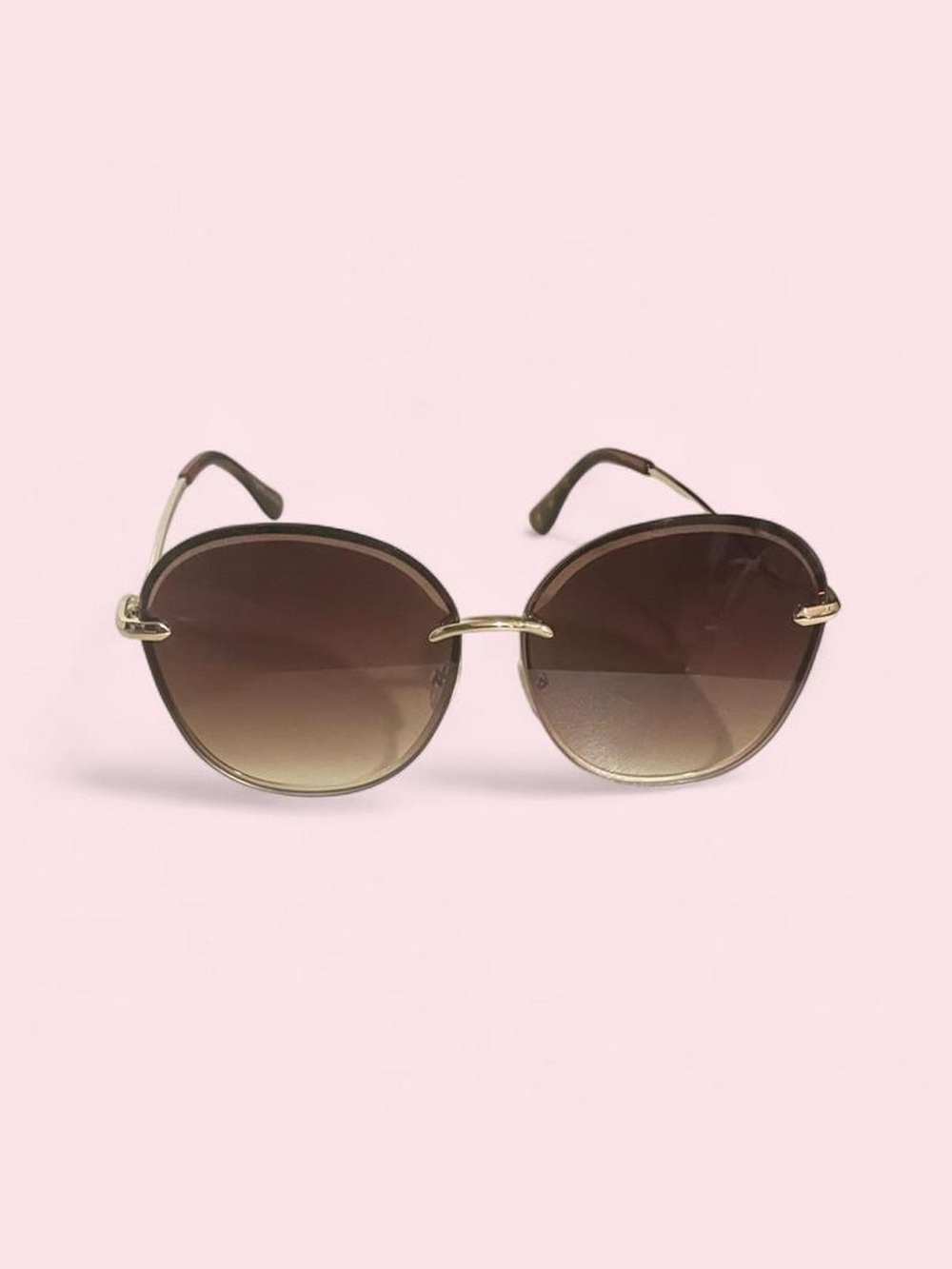 Round Gradient Brown Women’s Sunglasses - Unbranded
